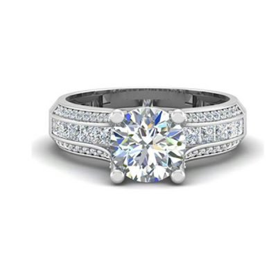 mens half eternity band front view