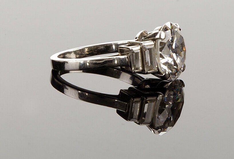 Titanic Engagement Ring, Four Prong Titanic Ring, 2.5 Ct White Round Cut Diamond Wedding Engagement Ring, Titanic Inspired Wedding Ring SJ7419 (3)