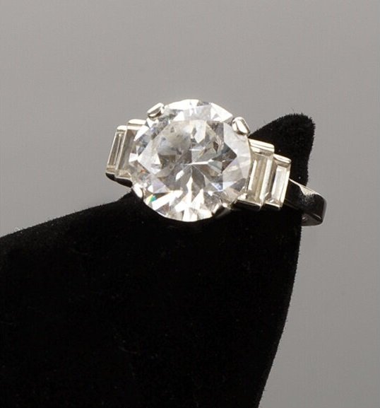 Titanic Engagement Ring, Four Prong Titanic Ring, 2.5 Ct White Round Cut Diamond Wedding Engagement Ring, Titanic Inspired Wedding Ring SJ7419 (4)