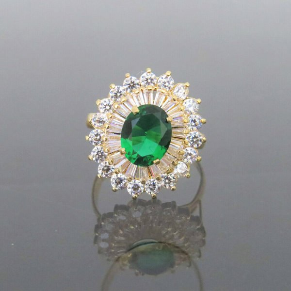 1.60Ct Oval Shape Solitaire 925 Sterling Silver Natural Green Emerald Pendant