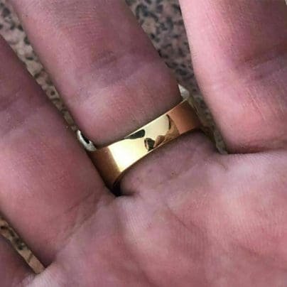 Jesus ring studded with diamond back side