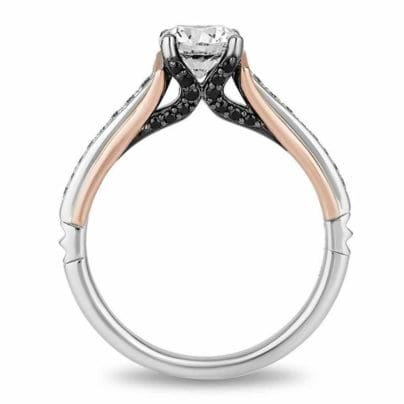 Enchanted Disney Villains Maleficent 1 CT. Enhanced Black and White Diamond Ring SJ7954