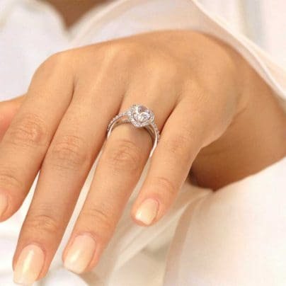 Diamond Engagement Ring 14K White Gold Over 3.00Ct Bridal Set VVS Pear Cut SJ8048