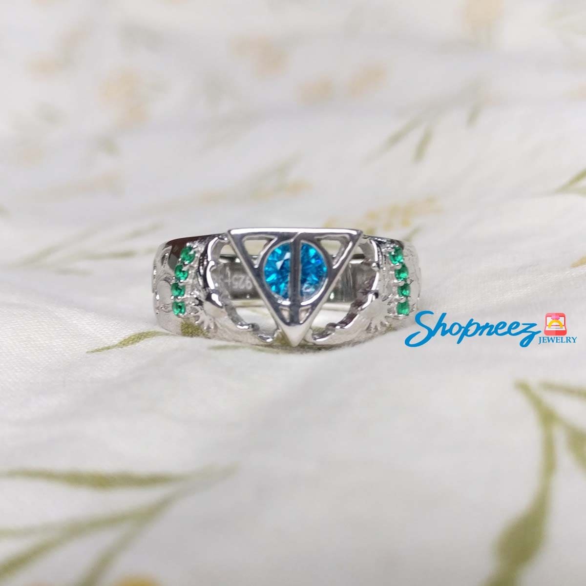 Harry potter fame Magical Owl Engagement Ring Wedding Ring