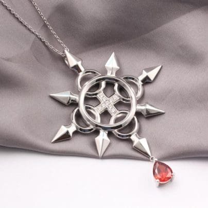 Chakram Necklace Kingdom Hearts Wedding Jewelry Ring Axel Sora Kairi Riku Cosplay Jewelry Nerdy Geek Video Game Keyblade Star SJ8179
