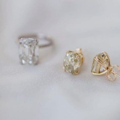 Oval Cut Moissanite Stud Earrings Bridal Earring Wedding Earring Anniversary Gift Solitaire Vintage Earrings Push back Diamond Earring SJ8553