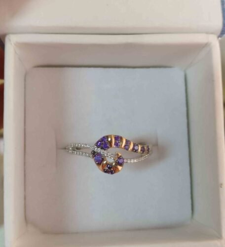 Disney Treasures Alice Wonderland Diamond Wedding Women Party Ring In 925 Silver SJ2525 photo review