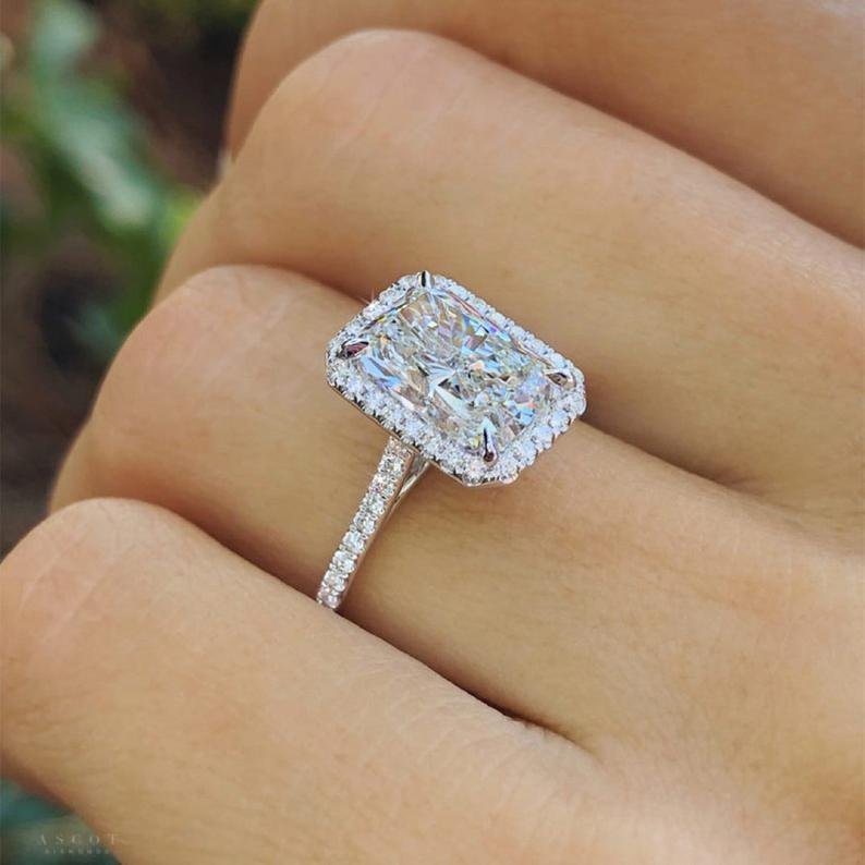radiant cut halo engagement rings radiant cut halo engagement rings