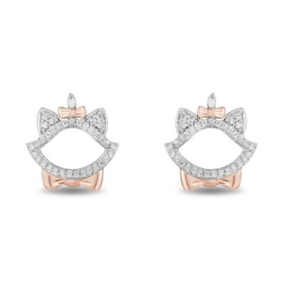 Disney Treasures Aristocats Diamond Earrings 1/10 ct tw Sterling Silver SJ2706