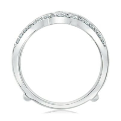3.16 Ct Round Diamond 14K White Gold Finish Enhancer Wrap Engagement Band Ring SJ2724