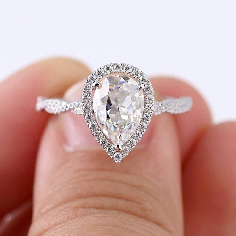 1.75 Ct Round Cut Solid 14K Yellow Gold Trellis Engagement Wedding Promise Ring
