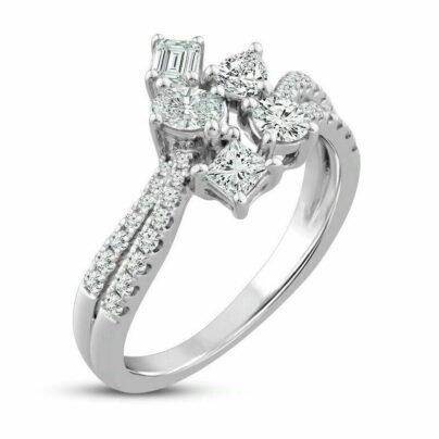 Multiple Fancy Shape Everything You Are Diamond Ring Solid 925 Sterling Silver SJ8970