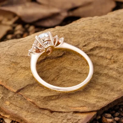 oval lab grown engagement ring