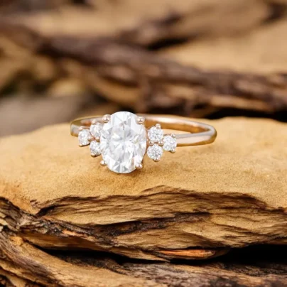 oval lab grown engagement ring